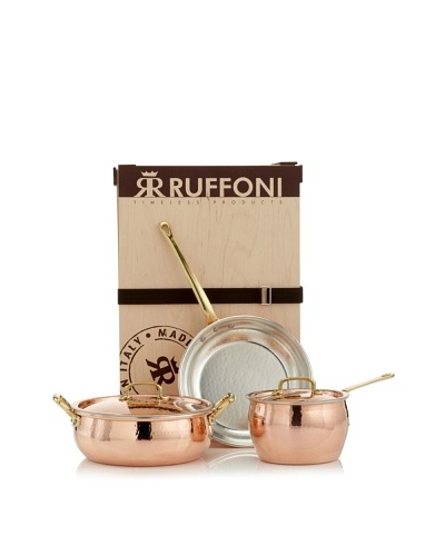 Ruffoni Historia Decor 5-Piece Copper Cookware Set in Wooden Box