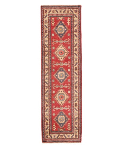 Rug Republic One Of A Kind Pakistani Kazak Rug, Red/Blue/Antique Ivory/Multi, 2' 8 x 9' 6 RunnerAs...