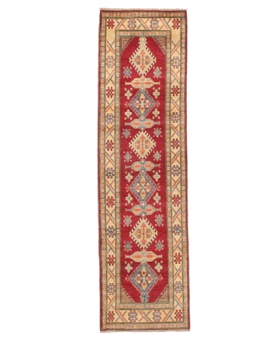 Rug Republic One Of A Kind Pakistani Kazak Rug, Red/Blue/Antique Ivory/Multi, 2' 1 x 10' 4 RunnerAs...