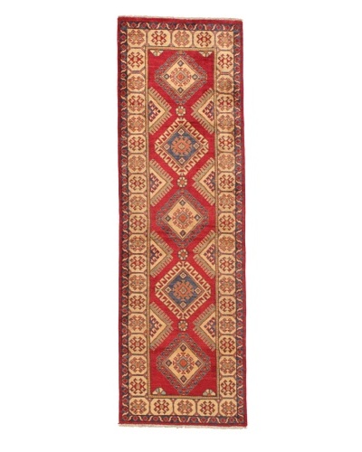 Rug Republic One Of A Kind Pakistani Kazak Rug, Red/Blue/Antique Ivory/Multi, 2' 1 x 9' 4 RunnerAs ...