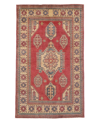 Rug Republic One Of A Kind Pakistani Kazak Rug, Red/Blue/Antique Ivory/Multi, 3′ 6″ x 5′ 1As You See