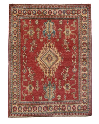 Rug Republic One Of A Kind Pakistani Kazak Rug, Red/Blue/Antique Ivory/Multi, 4′ x 5′ 4″As You See