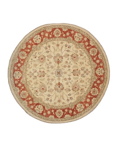 Rug Republic One Of A Kind Hand Knotted-Chobi Rug, Neutral/Rust/Multi, 8′ 2″ x 8′ RoundAs You See