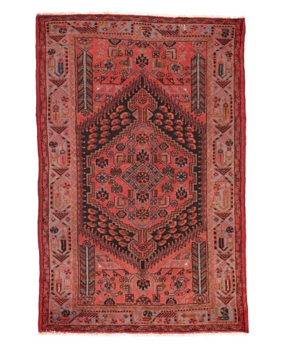 Rug Republic One Of A Kind Unique Vintage Persian Village Rug, Salmon/Charcoal/Multi, 4′ 3″ x 6′ 6″As You See