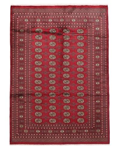 Rug Republic One Of A Kind Bokhara Hand Knotted Rug, Bokhara Red/Multi, 6′ 2″ x 8′ 1As You See