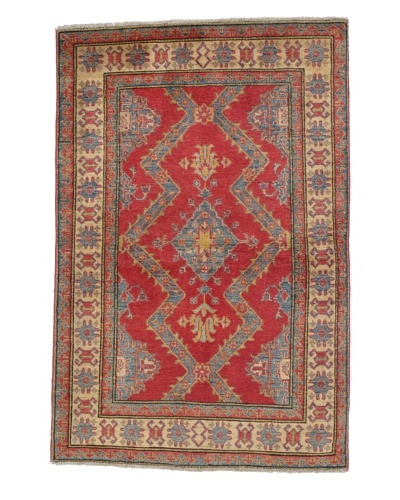 Rug Republic One Of A Kind Pakistani Kazak Rug, Red/Blue/Antique Ivory/Multi, 3′ 1 x 5′ 1As You See