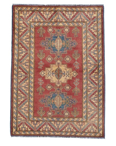 Rug Republic One Of A Kind Pakistani Kazak Rug, Red/Blue/Antique Ivory/Multi, 4′ x 5′ 8″As You See