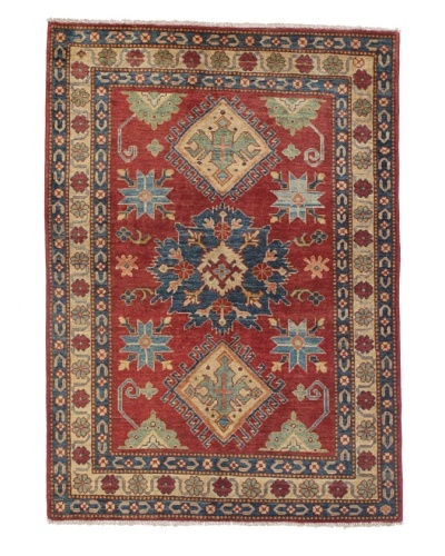 Rug Republic One Of A Kind Pakistani Kazak Rug, Red/Blue/Antique Ivory/Multi, 4′ 2″ x 5′ 1As You See