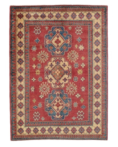 Rug Republic One Of A Kind Pakistani Kazak Rug, Red/Blue/Antique Ivory/Multi, 3′ 8″ x 5’As You See