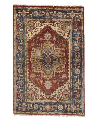 Rug Republic One Of A Kind Bokhara Hand Knotted Rug, Bokhara Red/Multi, 8′ 2″ x 9′ 11″