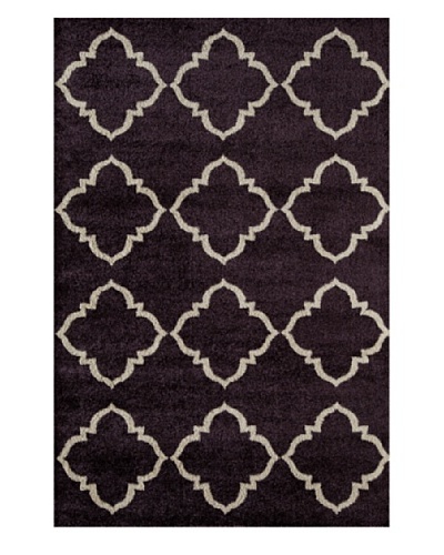 Rugs America Hudson Plush Rug [Plum Lattice]