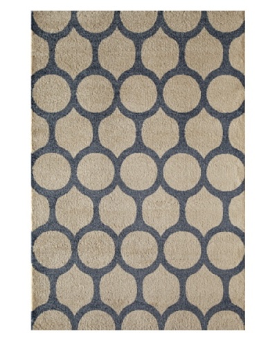 Rugs America Hudson Plush Rug [Blue Trellis]