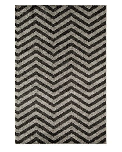 Rugs America Hudson Plush Rug [Slate Chevron]