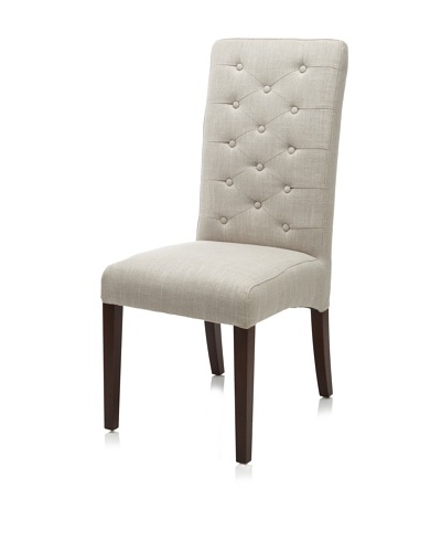 Verde Collection Meyer Linen Side Chair, Putty