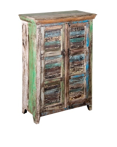 Coast to Coast Large Double-Door Reclaimed Wood Cabinet, Multi