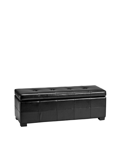 Safavieh Large Maiden Tufted Storage Bench, Black