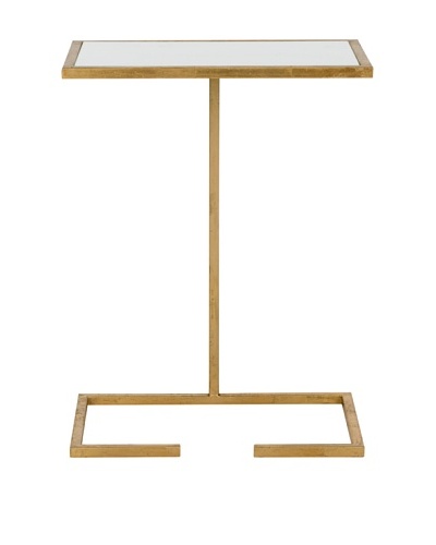 Safavieh Neil Accent Table, Gold/White Glass Top