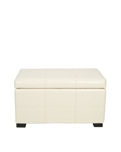 Safavieh Small Maiden Tufted Storage Bench, Flat Cream