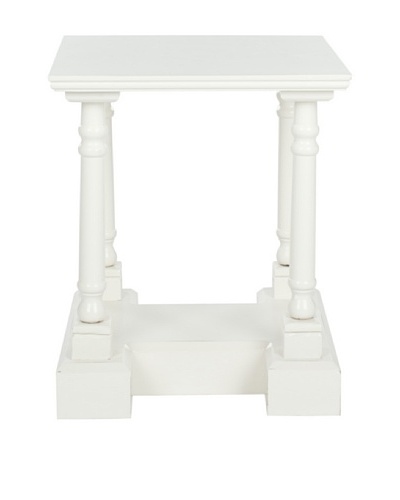 Safavieh Endora End Table, Distressed Cream