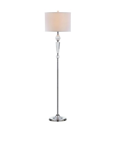 Safavieh Savannah Floor Lamp, Clear with White Shade