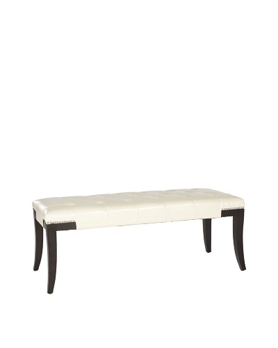 Safavieh Gibbons Bench, Cream/Espresso