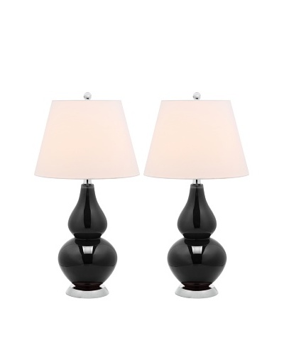 Safavieh Set of 2 Gourd Lamps, BlackAs You See