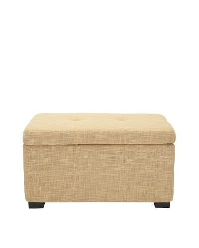 Safavieh Small Maiden Tufted Storage Bench, Gold