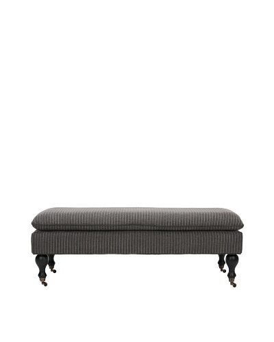 Safavieh Hampton Pillow Top Bench, Pin Stripe Grey