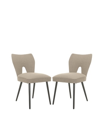 Safavieh Set of 2 Julia Dining Chairs, Olive