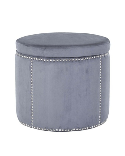 Safavieh Jody Storage Ottoman, Grey/Nickel