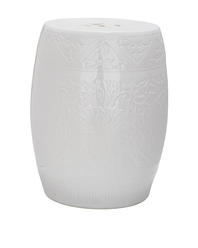 Safavieh Lotus Garden Stool, White