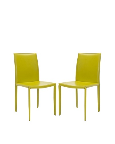 Safavieh Set of 2 Karna Dining Chairs, Green