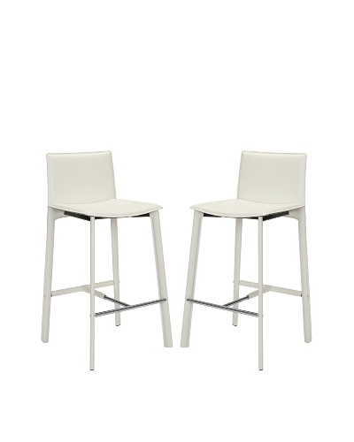 Safavieh Set of 2 Janet 30 Bar Stools, White