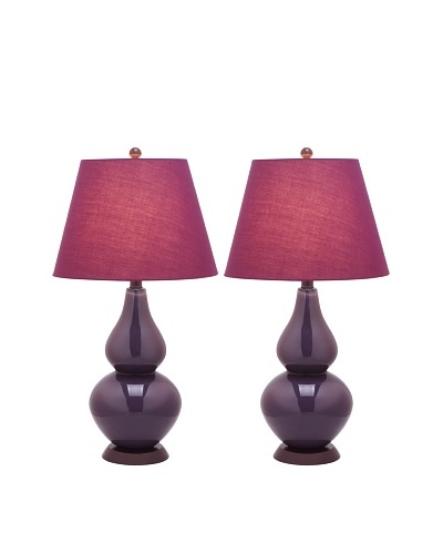 Safavieh Set of 2 Cybil Double-Gourd Lamps
