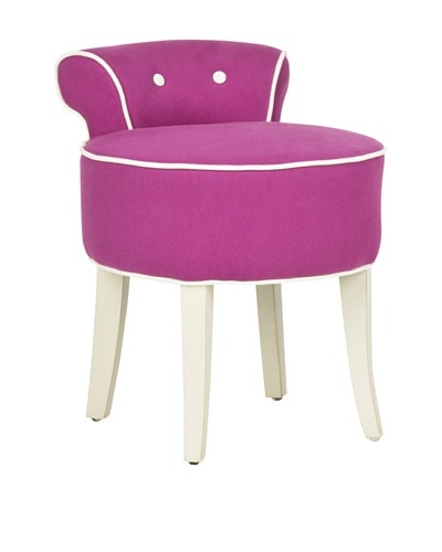 Safavieh Georgia Vanity Stool, Fuchsia/Cream