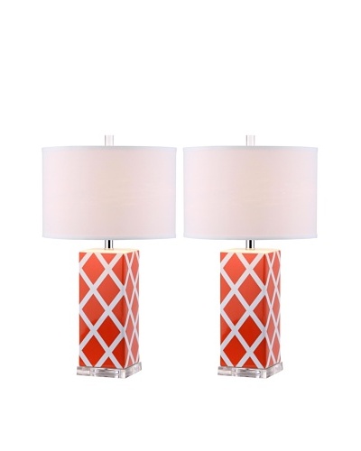 Safavieh Set of 2 Garden Lattice Table Lamps