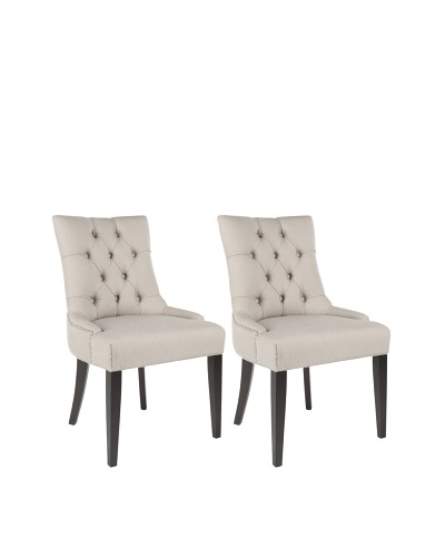 Safavieh Set of 2 Ashley Side Chairs, Taupe