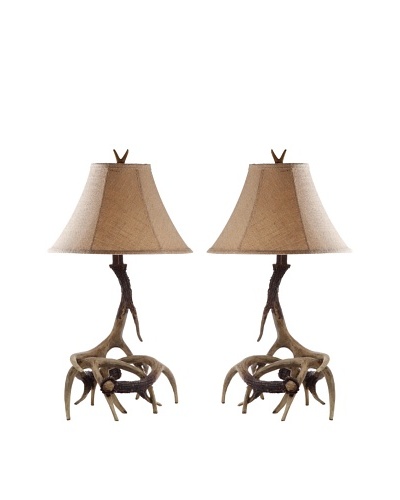 Safavieh Set of 2 Driftwood Table Lamps, Brown