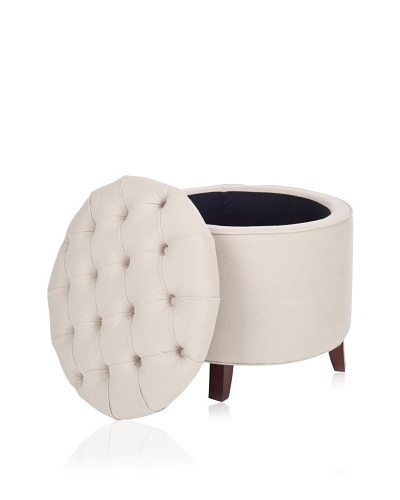 Safavieh Amelia Tufted Storage Ottoman, BeigeAs You See