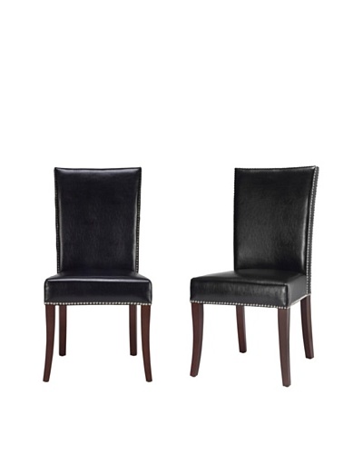 Safavieh Set of 2 Brewster Side Chairs, Black