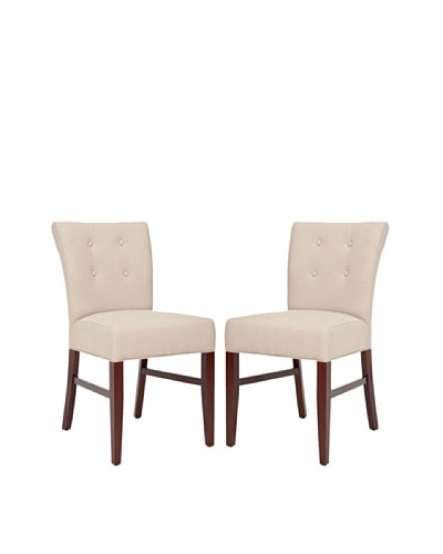 Safavieh Set of 2 Trevor Side Chairs, Taupe