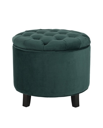 Safavieh Amelia Tufted Storage Ottoman, Marine