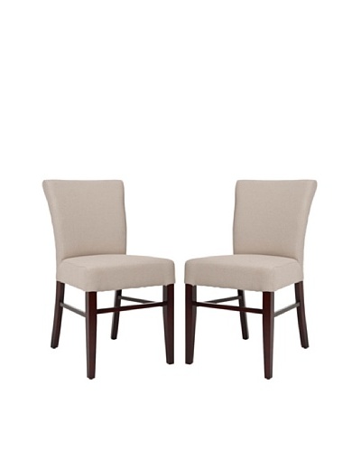 Safavieh Set of 2 Teagon Side Chairs, Taupe