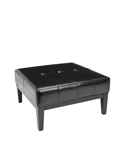 Safavieh Fulton Square Cocktail Ottoman Small, Black