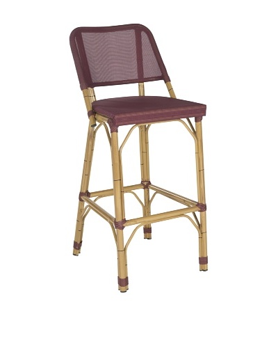 Safavieh Deltana Indoor/Outdoor Barstool, Maroon