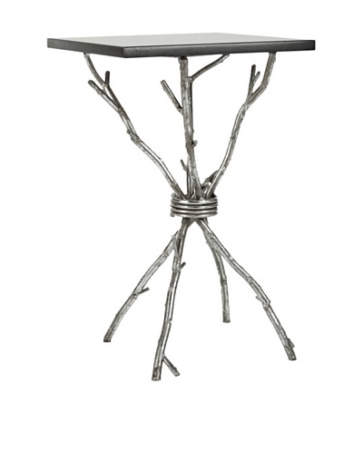 Safavieh Alexa Accent Table, Black/Silver Legs