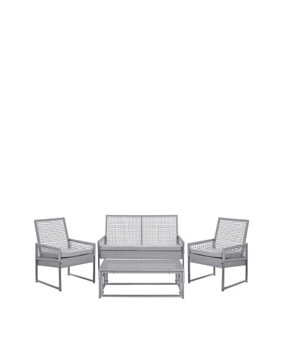 Safavieh Shawmont 4-Piece Outdoor Set [Grey]