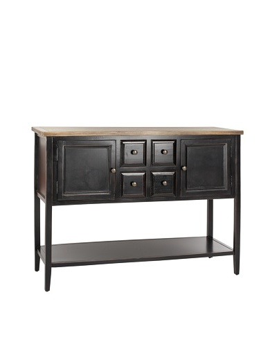 Safavieh Charlotte Sideboard, Black/Weathered Oak Top