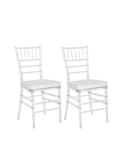 Safavieh Set of 2 Carly Side Chairs, Clear