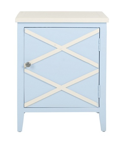 Safavieh Bernardo Side Cabinet, Light Blue/White